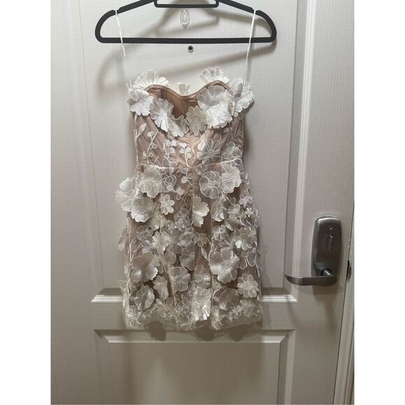 Elliatt White Floral Strapless Wedding Dress - Picture 5 of 6